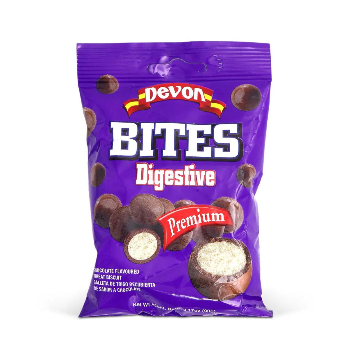 Devon Chocolate Digestive Bites, 90g (3 Pack)